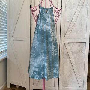 Billabong Tie-Dye Swing Dress Sing Along Sundress Size XS Green Hippy